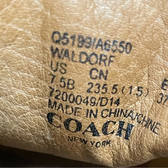 Coach Waldorf Tan Ankle Boots Size 7.5 - Picture 10 of 16